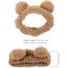 LALAFINA Plush Headband Bear Ear Face Wash Hairband Cartoon Makeup Spa Headwear Elastic Hair Turban Cute Hair Accessories - Buy Online on GoSupps.com