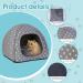 Hioph Guinea Pig Bed House Cozy Hamster Rabbit Bed with Removable Pad Warm Sleeping House Samll Animal Hideout for Guinea Pig Hamster Rabbit Hedgehog Chinchilla(Gray Star Pattern) - Buy Online on GoSupps.com