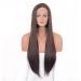 Vebonny 22-Inch Chocolate Brown Lace Front Wig for Women - Glue-Free Straight Hair with Middle Parting #028NEW | International Shipping - Buy Online on GoSupps.com
