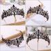 Minkissy Black Queen Crown | Baroque Vintage Wedding Tiara for Quincea era & Birthday Celebrations - Buy Online on GoSupps.com