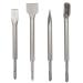BlueNatHxRPR SDS Plus Hammer Drill Chisel Bits Set Rotary Hammer SDS Bits Set Including Point Chisel Flat Chisel Wide Flat Chisel and Grooving Chisel