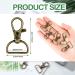 35 Pieces Swivel Clasps Keychain Hooks with D Rings, Bronze 25mm - Perfect for Purse Hardware and Sewing Craft Projects - Buy Online on GoSupps.com