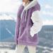 Shop Hanxiulin Oversized Plush Hoodie Coat - Elegant Winter Jacket for Women Lined & Quilted 5XL Purple - Buy Online on GoSupps.com
