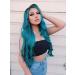 Ombre Bluish Green Long Wavy Wig - Heat Resistant Synthetic Hair - Mermaid Style for Women - Buy Online on GoSupps.com