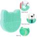 FRCOLOR Makeup Brush Storage Box & Cleaning Mat - 11x11cm Eco-Friendly Tool Stand for Brushes - Hair Brush Cleaner & Air Dry Rack in Green - Buy Online on GoSupps.com