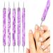 Double Sided Brush Nail Liner Brush - 5 Pieces Nail Liner Brush Dotting Pen | Double Sided Nail Dotting Drawing Tool Multifunctional Nail Brushes Nail Liner Brush Dotting Pen purple - Buy Online on GoSupps.com