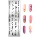 NICENEEDED Nail Art Stamping Plates Image Template with 31 Different Shapes Of Geometric Patterns for Nail Design Manicure Print DIY Nail Design Nail Polish Transfer Tools (Geometry) Style 5