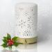 Earnest Living Eile Oil Diffusor White Ceramic diffuser 100 ml timer Nachlichter and Auto-Aus function home office humidifier aromatherapy diffuser for essential oils christmas snowflake