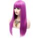 Bestung Light Purple Straight Cosplay Wig 22 Inches Long - Synthetic Full Hair with Bangs for Women - Costume or Daily Wear - 24 Purple - Buy Online on GoSupps.com