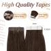 Elailite Real Hair Extensions Tape - Invisible Tape in 20PCs Remy Human Hair 35cm 40g #04 Mittel Braun - Premium Quality - Buy Online on GoSupps.com
