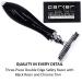 Parker 111B Double Edge Razor | Ebony Black Heavyweight Handle & 5 Premium Blades | Barbershop Quality Shave - Buy Online on GoSupps.com