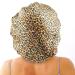 greatremy Satin Braid Bonnet Double Layer Sleep Cap Scruchie  Silky Night Hat Large Bonnet for Women Curly  Long Natural Hair Dreadlocks  Braids  Locs Sleeping (Leopard Grain)