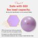 Primasole 25.6 inch Exercise Ball for Balance Stability, Yoga Pilates at Home Office & Gym - Nail Pink with Inflator Pump - Buy Online on GoSupps.com