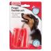 Beaphar | Finger Toothbrush | Dental Care For Dogs & Cats | For Accurate Cleaning | Soft Bristles | Ideal for Sensitive Pets | 2 Pack Red Regular