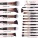 Professional 18-Piece Makeup Brush Set - Premium Synthetic Foundation Eyeshadow & Blush Brushes | Black & Gold | International Shipping - Buy Online on GoSupps.com