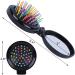 Happy Trees 6 PCS Round Travel Hair Brush Set with Folding Mirror - Mini Hair Comb & Makeup Mirror for Travel (Dark Colours) - Buy Online on GoSupps.com