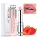 Lip Balm Tinted Lip Balm Moisturizing Lip Care Lip Oil Waterproof Long Lasting Lip Tint Lipsticks Strawberry Plumping Lip Balm Natural Lip Protection Lip Repair Gifts for Teenage Girls