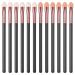 Sibba 12-Piece Party Eyeshadow Brush Set | Double-Sided Sponge Applicators & Beauty Blender for Glitter & Cream | Oval Rose Gold Handles - Buy Online on GoSupps.com