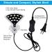 WEAVERBIRD Clip on Light Fan Shape Model-M3 Aquarius Aquarium Light 5W 12 LEDs Planted Lamp for 6mm Thick Fish Tanks - Buy Online on GoSupps.com