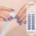 Semi Cured Gel Nail Strips - Mermaid Blue Glitter Color - 16 Clear Self-Adhesive Stickers for Manicure - Buy Online on GoSupps.com