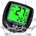 SPGOOD Bicycle Computer Wireless 19 functions IP54 Waterproof with backlit displayed display bicycle tacho automatic start/stop bicycle speedometer tissue wireless speedometer bike black (black)