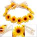Booster Flower Garland Headband - 5 Multicolored Sunflower Headbands for Girls Women Brides & Party Celebrations - Buy Online on GoSupps.com