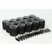 TLC ACCESSORIES 30 Piece Hair Rollers with Clips - 15 Self Grip Velcro Rollers and 15 Duckbill Clips - Salon Hairdressing Heatless Curlers Size 48mm for Medium to Long Hair in Colour Black - Buy Online on GoSupps.com