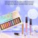 Sparkly Glitter Eyeshadow Palette - 40 Colors, Highly Pigmented Metallic Shimmer, Long Lasting Waterproof - Pink, Blue, Green, Red, Gold, Purple - 12PC Set - Buy Online on GoSupps.com