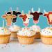 Farm Cow Themed Happy Birthday Cupcake Toppers 18-PC Set - This is a great cow-themed birthday party baby shower party or bull-themed party decoration for a boy or girl - SugarGera - Buy Online on GoSupps.com