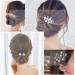 Inilbran Wedding Rhinestone Star Hair Barrette Vintage Crystal Star Hair Barrette Gold Cz Crystal Hair Pin Decorative Paved Cz Star Head Clip - Buy Online on GoSupps.com