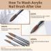 Modelones 3pcs Kolinsky Acrylic Nail Brush Set - Sizes 8/10/12 | For Acrylic Powder, Nail Extensions, 3D Nail Carving | Round Shaped Brushes with Wooden Handle - Buy Online on GoSupps.com