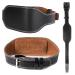 Awaga's weight lifting belt 14cm wide Leather Weightlifting Lever Belt training belt 11 adjustable holes strength training bodybuilding belt for women's fitness exercises deep squat