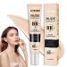 Hydrating BB Cream Waterproof Flawless Concealer Full Coverage BB Cream for All Skin Types Long Lasting Moisturizing Full Coverage Liquid Foundation for Men & Women(Ivory)