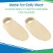 VIVEsole Bunion Cushions for Women (4 Pack) - Pain Relief & Toe Separation - Hallux Valgus Spacer Pads - Orthopedic Support for Protection & Prevention - Beige - Buy Online on GoSupps.com