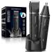 Electric Body Hair Trimmer for Men: Waterproof 2-in-1 Groin Hair Trimmer Nose Hair Trimmer for Beard Hair Nose Hair Chest Hair Armpit Hair Legs Hair Pubic Hair