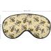 Yellow Bee & Honeycomb Sleep Mask Eye Cover - Adjustable Strap, Blocks Light for Men and Women - Ideal for Sleeping, Travel, and Naps - Buy Online on GoSupps.com