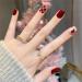 Press on Nails Short Fake Nails 24Pcs Shiny Red False fingernail with Self-Adhesive Jelly Nail Glue Tabs Press On False Nails - Buy Online on GoSupps.com
