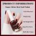Glitter Red Nail Polish Wine Red Nail Polish Water-Based & Chip Resistant Nail Varnish Highly Pigmented Shimmer Nail Gel Quick Dry Nail Polish for Art Manicure DIY at Home - Buy Online on GoSupps.com