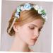 MAGICLULU Bridal Wreath Tiara Blue Tiara Hair Accessory for Girls Wedding Hair Garland Simple Garland for Women Wedding Hair Wreath Party Decor Baby Flower Child Bohemia Makeup Silk Cloth - Buy Online on GoSupps.com