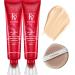 FV 2 Pack Foundation Long Lasting Flawless Liquid Foundation Lightweight & Medium Coverage Outstanding Waterproof Formula Control Shine Natural Matte Finish Foundation Makeup for Normal to Oily Skins 30ml (Matte Ivory)