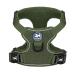POPOTET Reflective soft breathable dog harness made of mesh suffocation -free double padded vest with adjustable neck and chest (military green l) l (1 Pack) military green