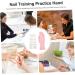 Manicure Training Prosthetic Hand Set - 3 Nail Tools for DIY Nails Practice and Display | Bendable Plastic Hand for Nail Art - 8X22.5CM - 3 Sets - Buy Online on GoSupps.com
