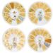 6 Boxes Metal Nail Studs in Gold and Silver for 3D Nail Art Design - Nail Charms, Jewels, Beads, Rivet Gems - Manicure Tips Kit - Buy Online on GoSupps.com