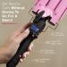 3 Barrel Curling Iron Wand - Triple Barrel Hair Waver for Soft Beach Waves - Dual Voltage, Adjustable Temperature - Pink - Buy Online on GoSupps.com