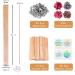 Visgaler 150 Pcs Thickened Wood Wicks for Candle Making | Made in USA | Smokeless Crackling Wooden Wicks with Stand and Extras | 50 Sets with Dry Flower | Premium Quality - Buy Online on GoSupps.com