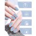 Kalolary 32PCS Cured Gel Nail Polish Strips Adhesive Full Wrap Gel Nail Art Sticker Waterproof Gel Nail Wrap Stickers with Nail File and Stick(UV/LED Lamp Required) (Grey) - Buy Online on GoSupps.com
