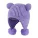 KAKU NANU Toddler Winter Hat Cute Double Pom Pom Earflap Hat Warm Beanie with Fleece Lined More Colors Suitable for Baby Boys and Girls from 6 Months to 4 Years 6-12 Months Purple