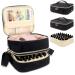 Nail Polish Organizer Case Detachable Double Layer Nail Polish Organizer Bag Holds Up 42 Bottles Portable Nail Polish Organizer Holder with Storage Pockets Travel Bag Manicure Storage Bag(Black)