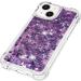 Tivenfezk Nadoli Glitzer Treisand Shell for iPhone 15 | Shockproof Transparent TPU Bumper Case | Liquid Quicksand Protective Cover in Purple - Buy Online on GoSupps.com