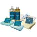Baar Castor Oil Packs Kit: Heating Pad with Auto Shut Off Cold Pressed Cold Processed Hexane Free Palma Christi Castor Oil Reusable Unbleached Wool Flannel Cloth & Disposable Castor Oil Packs